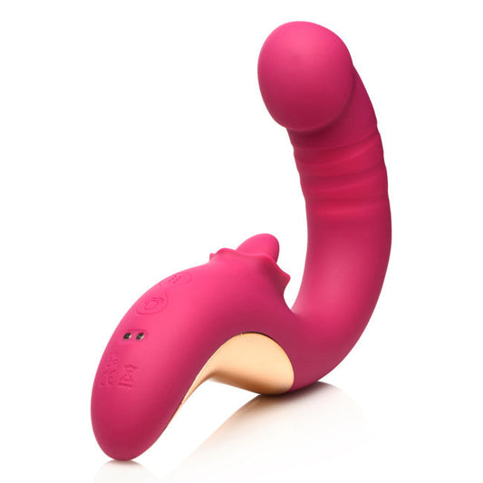 Lickgasm Tease & Please Thrusting & Licking Vibrator Pink