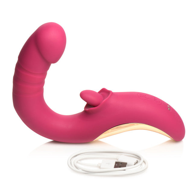 Lickgasm Tease & Please Thrusting & Licking Vibrator Pink