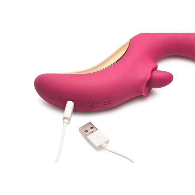 Lickgasm Tease & Please Thrusting & Licking Vibrator Pink