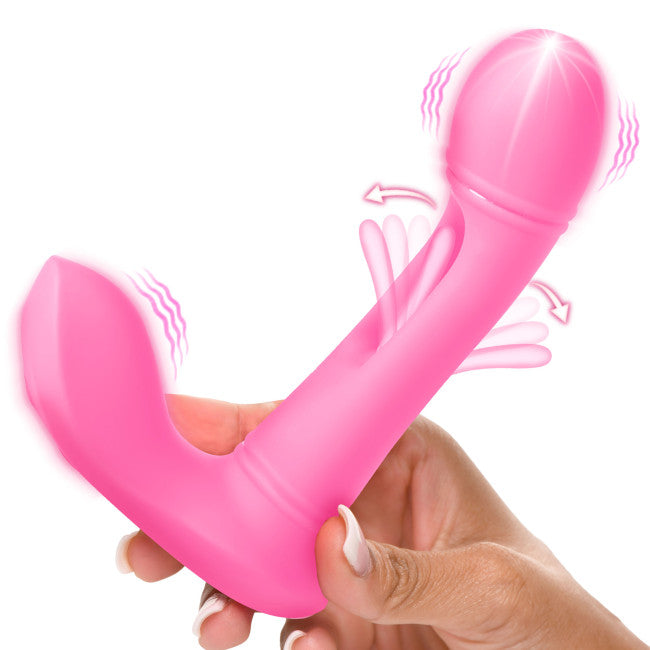 Flickers G-Flick Flicking G-Spot Vibrator with Remote Pink