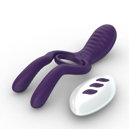Tracy's Dog Remote Control Vibrating Penis Ring Purple