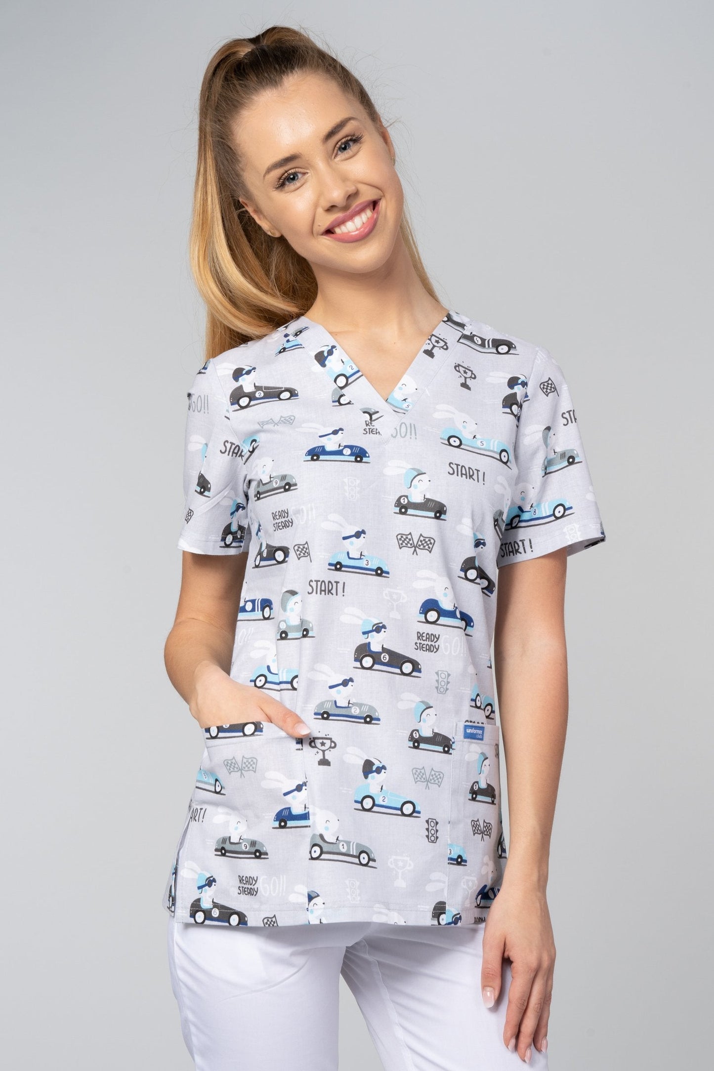 Women's medical shirt Halena CM1001P racing rabbits