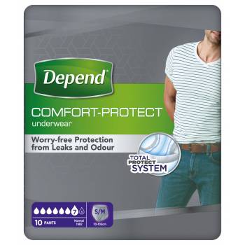 Depend Normal Men's S / M Absorbent Stretch Pants 10 pcs