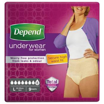 Depend Super Women's L panties 9 pcs