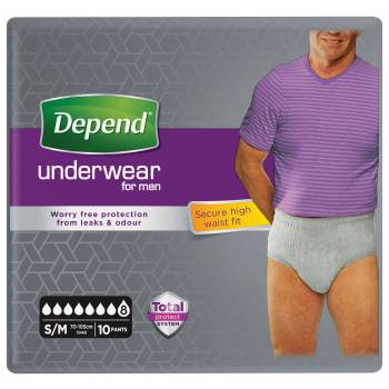 Depend Super for men S / M incontinence briefs 10 pcs