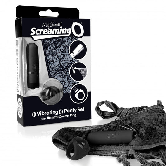 The Screaming O Remote Control Panty Vibe Set Black