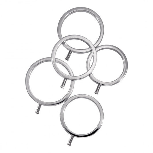 ElectraStim Solid Metal Cock Ring Set 5 Sizes