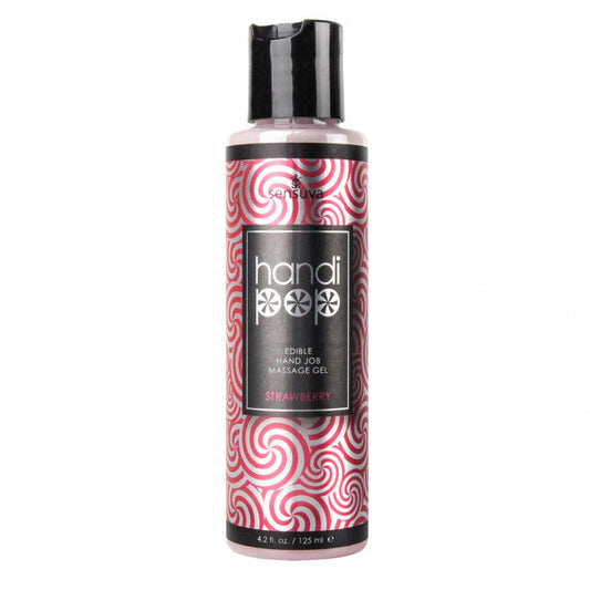 Sensuva Handipop Strawberry Edible Hand Job Massage Gel 125ml