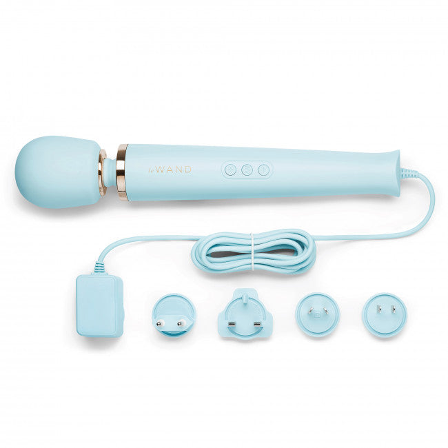 Le Wand Powerful Plug-In Vibrating Massager Sky Blue