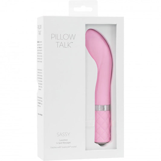 Pillow Talk Sassy Luxurious G-Spot Massager with Swarovski Crystal Pink