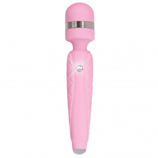 Pillow Talk Cheeky Luxurious Wand Massager with Swarovski Crystal Pink
