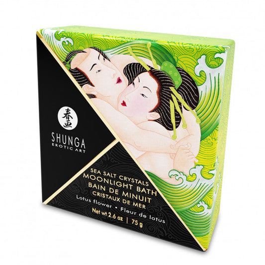 Shunga Sea Salt Crystals Moonlight Bath Lotus Flower 75g