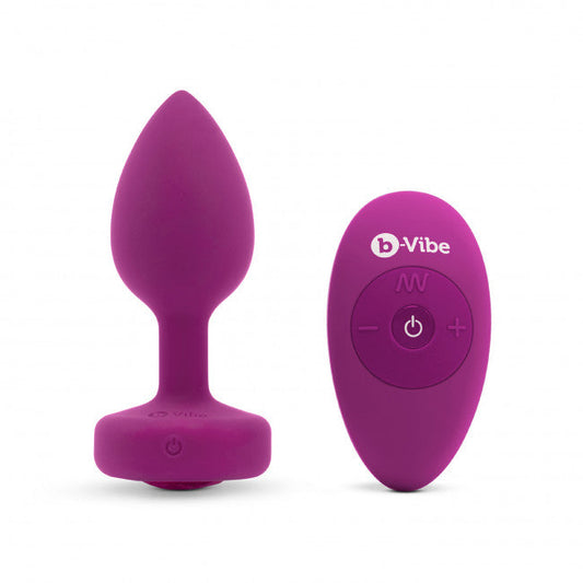 b-Vibe Vibrating Jewel Plug S/M Pink Ruby