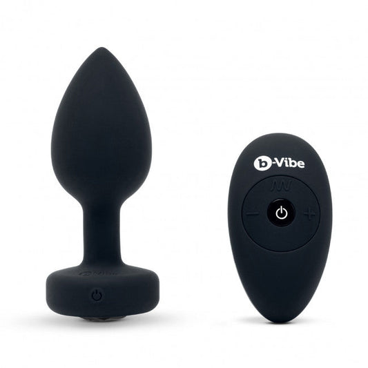 b-Vibe Vibrating Jewel Plug M/L Black Diamond