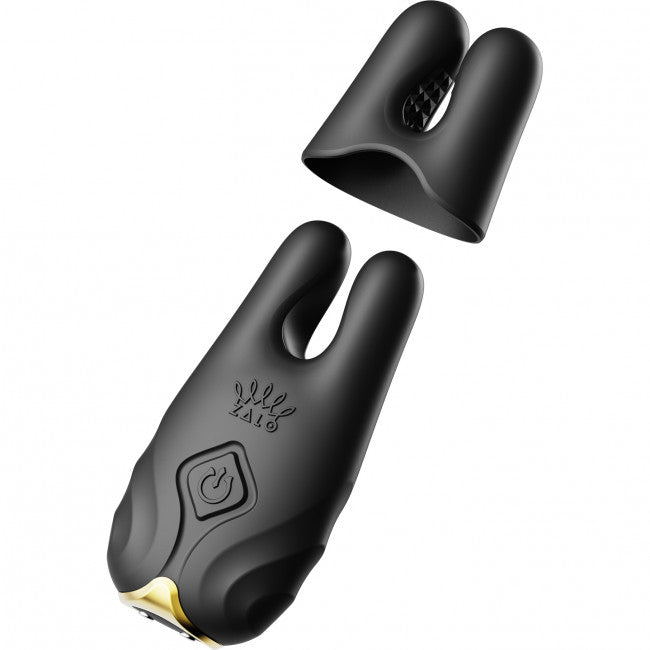 Zalo Nave Wireless Vibrating Nipple Clamps Obsidian Black