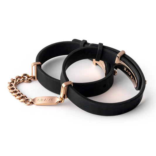 Crave ID Cuffs Bracelet Black/Rose Gold