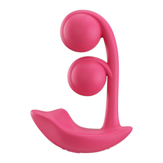 HoneyPlayBox Melody Pressure Sensing App-Controlled Twin Balls Clit& G-spot Vibrator Magenta
