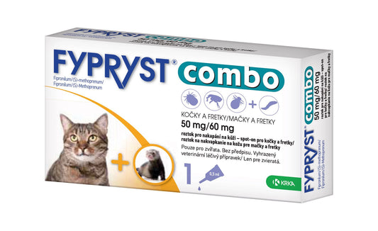 Fypryst Combo spot-on CATS and Ferrets fleas ticks treatment 50/60 mg 1 ampule