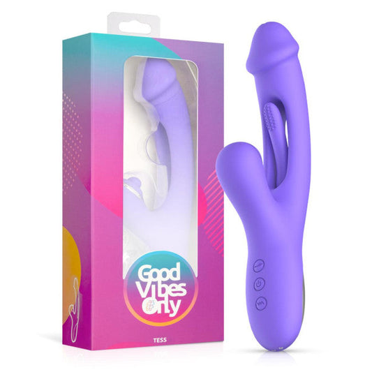 Good Vibes Only Tess Rabbit Vibrator with G-Spot Stimulator Purple