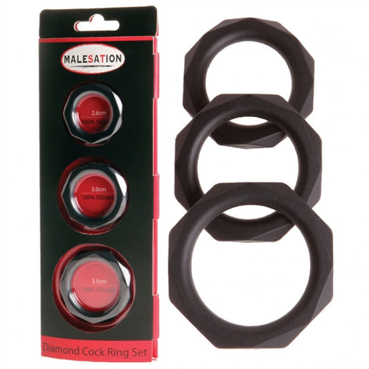 Malesation Diamond Cock Ring Set