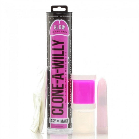 Clone A Willy Glow in the Dark - Glowing Penis Replica Kit Pink