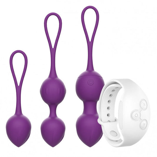 Rewolution Rewobeads Vibrating Balls Remote Control with Watchme Technology Purple