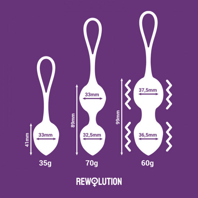 Rewolution Rewobeads Vibrating Balls Remote Control with Watchme Technology Purple