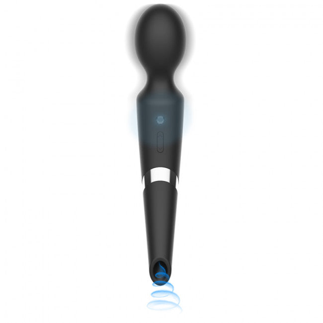 Black & Silver Beck Suction & Vibration Silicone Rechargeable Black