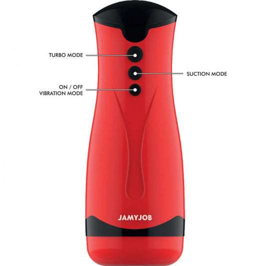 Jamyjob Dameron Suction & Vibration Masturbator Red
