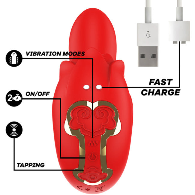 Mia Selena Stimulator Vibrating & Tapping Red