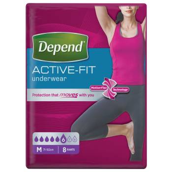 Depend Active-Fit for women size M incontinence briefs 8 pcs