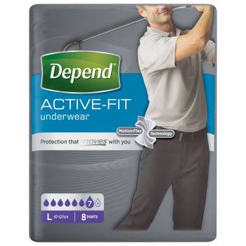 Depend Active-Fit for men size L incontinence briefs 8 pcs