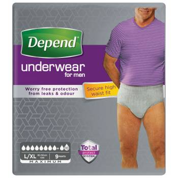 Depend Maximum Underwear for men L / XL stretch panties 9 pcs