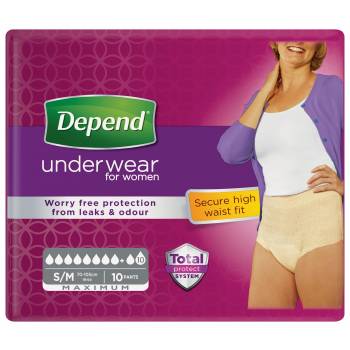 Depend Maximum Underwear Women's S / M Stretch Pants 10 pcs