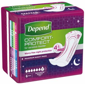 Depend Maximum incontinence pads 6 pcs