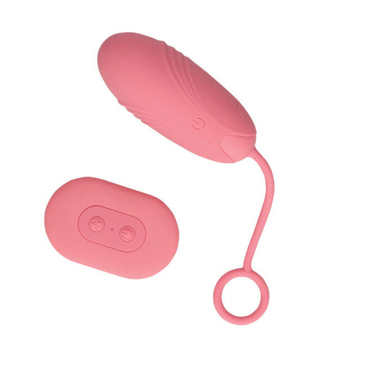 Loveline Ultra Soft Silicone Egg Vibrator with Remote Control Pink Arabesque