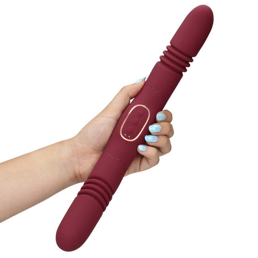 Loveline Double-Sided Thrusting Vibrator Merlot Grape