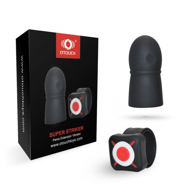 Otouch Super Striker Penis Sleeve with Vibrations Black