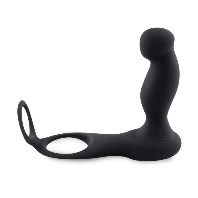 Teazers Cock & Ball Ring Prostate Vibrator with Remote Control Black