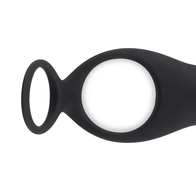 Teazers Cock & Ball Ring Prostate Vibrator with Remote Control Black
