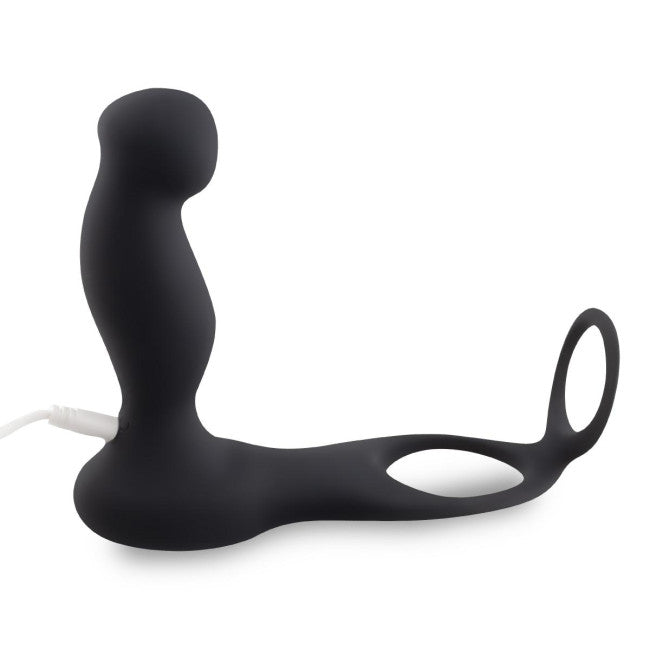 Teazers Cock & Ball Ring Prostate Vibrator with Remote Control Black