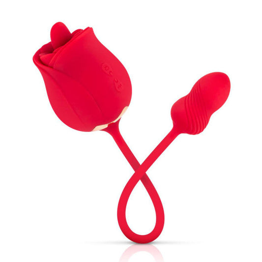 Teazers Rose Vibrator & Clitoris Stimulator Red