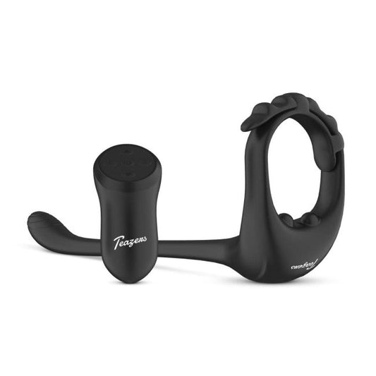 Teazers Triple Prostate Vibrator with Remote Black