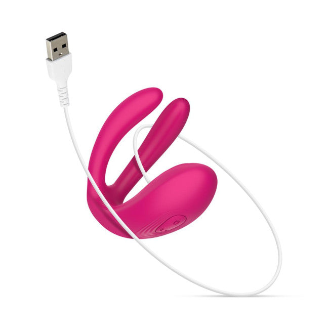 Teazers Couple Vibrator with Remote Pink