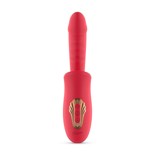Teazers Dildo with Clitoris Stimulator Red