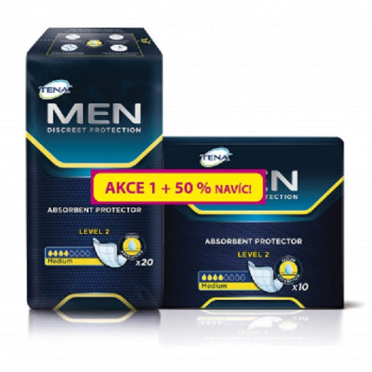Tena MEN Level 2 Incontinence pads 20 + 10 FREE