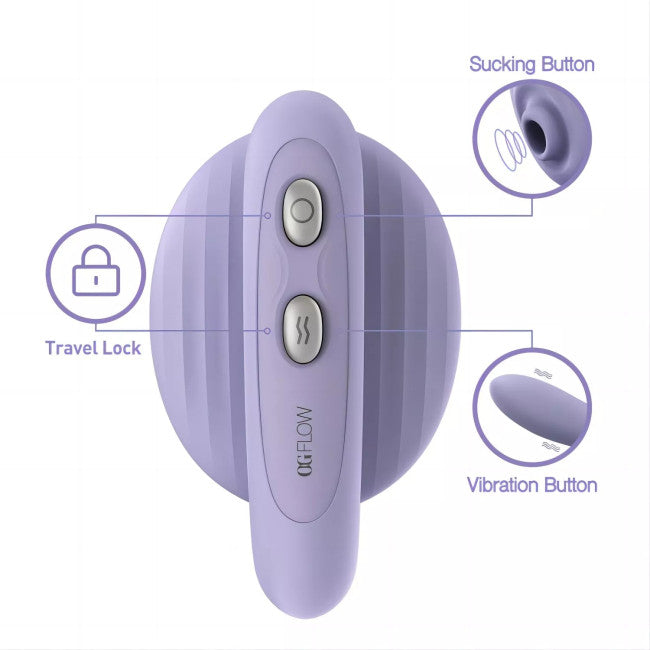 Tracy's Dog OG Flow G-Spot & Clitoral Sucking Vibrator Light Purple